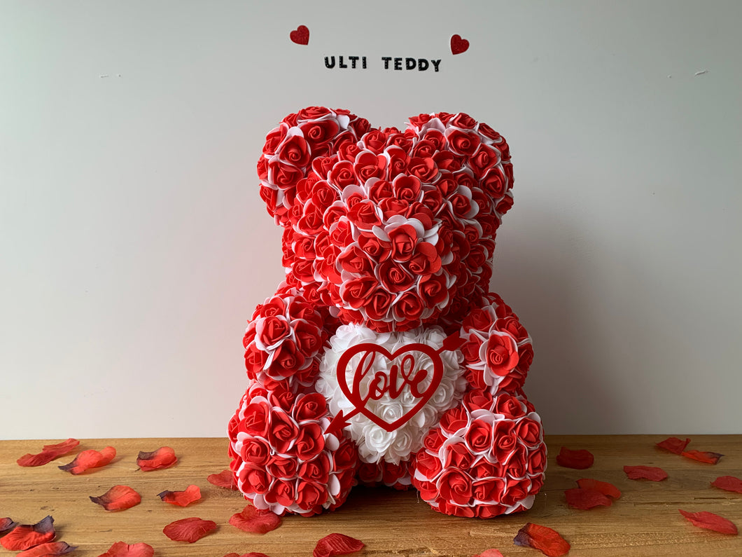 Love/Verjaardag Teddy Rood/Wit