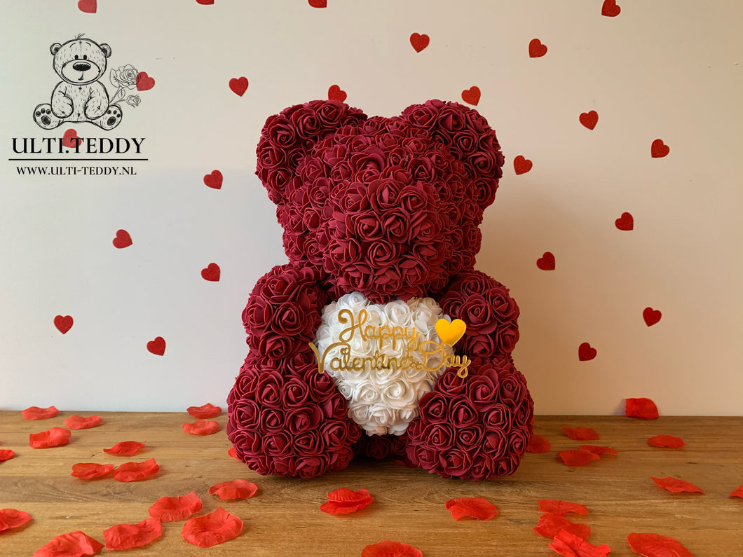 Valentijn Teddy Bordeaux